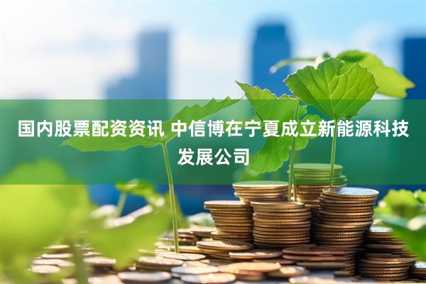 国内股票配资资讯 中信博在宁夏成立新能源科技发展公司